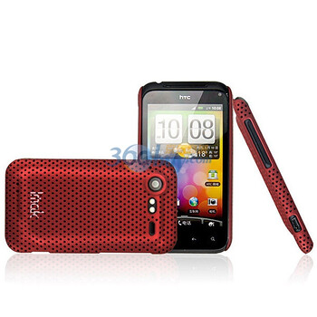 艾美克（IMAK) 超薄网格彩壳红色 适用于HTC Incredible S S710E G11