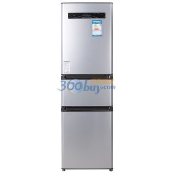 美的（Midea） BCD-210TSM 210升 三门冰箱(闪白银)