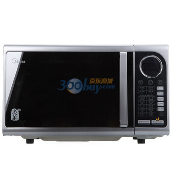 美的（midea）EG823LC3-NS1 平板23升纳米银手拉门 微波炉 银色