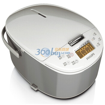 飞利浦（Philips）HD3075/03 灵感系列触摸感应型电饭煲4L（白色+金属色）
