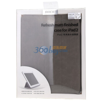 洛克（ROCK）Apple苹果 iPad2 轻爽磨砂保护套（灰色，智能唤醒功能）