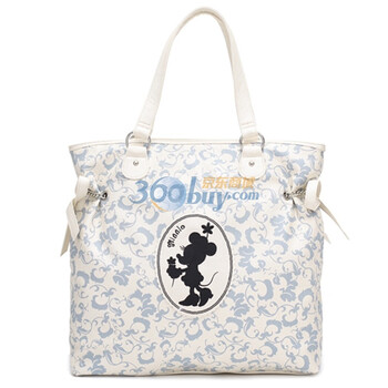 米奇Mickey奇趣之都系列蝴蝶结单肩包女包1204082301白色