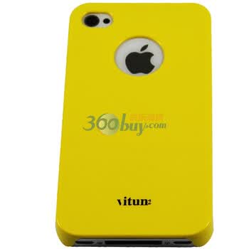 唯珍 苹果 Apple iPhone 4 糖果色系列彩壳 保护壳 护盾 柠檬黄