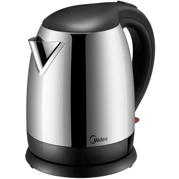 美的（Midea）12S03E1M 不锈钢电水壶 1.2L 1800W 一键开盖设计 优质国产温控器 烧水快如子弹