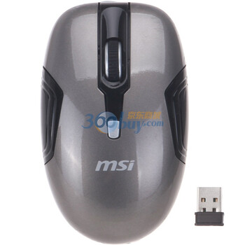 微星（msi） M3231 蓝影2.4G 无线鼠标(灰黑）
