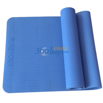 菩尔瑜伽高级环保型TPE6MM瑜伽垫深蓝色 - 京