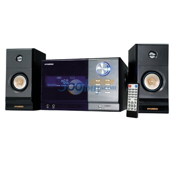 现代（HYUNDAI）HY-390 有显示屏 遥控 支持电脑 话筒 SD卡 USB接口 各种音源设备 2.1音响 黑色