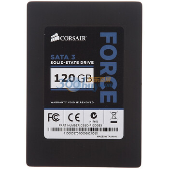 海盗船（CORSAIR）Force 120G 2.5英寸 SATA-3固态硬盘(CSSD-F120GB3-BK)