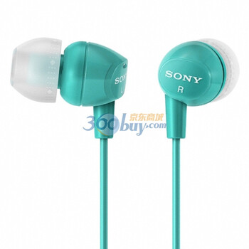 索尼（SONY） MDR-EX10LP LQ 混合材料佩戴更舒适 耳机 翠蓝