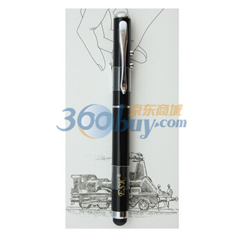 ESK 触控双用电用笔 带激光笔（红光和白光） 黑色 适用于ipad iphone touch