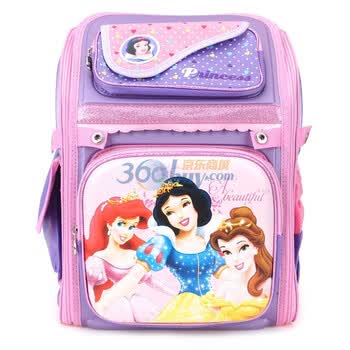 Disney迪士尼公主涤纶小学生双肩书包SP90164紫