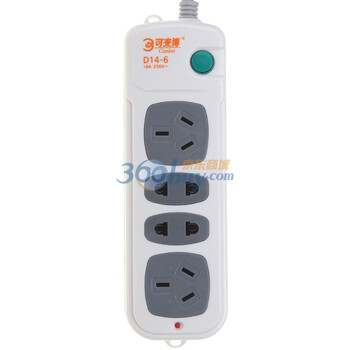 可来博（Clamber）STY-1-D14-6 四位总控国标家用插排