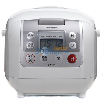 东芝（TOSHIBA)RC-N10PN 3升 电脑电饭煲 （白色）