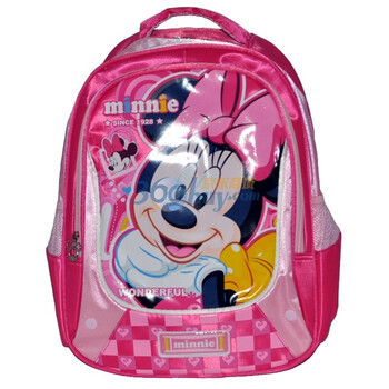 Disney迪士尼米奇涤纶小学生双肩书包SM80230玫红
