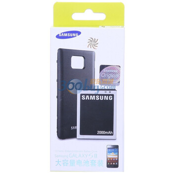 三星（SAMSUNG）EB-K1A2EBEGSTD/CHA/CHN 原装加厚电池（2000mAh）+定制后盖 适用于I9108/I9100