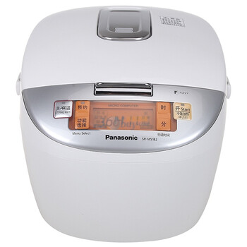 松下（Panasonic）电饭煲 SR-MS182 象牙白 5L全面波纹备长炭黑锅 大型橙色液晶屏 24小时预约