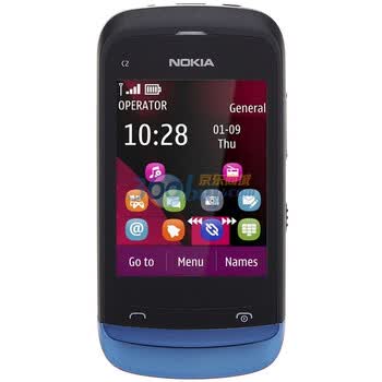 诺基亚（Nokia）C2-07 GSM手机（海蓝黑）