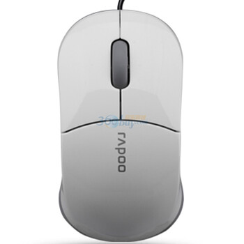 雷柏（Rapoo）N6000 有线光学鼠标（白色）