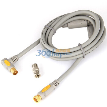 飞利浦（PHILIPS）数字高清宽频电视线 SWV7133W/93 1.8米 灰色
