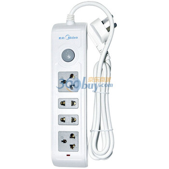 美的（Midea)M5系列 M5C22L1.8-A1 2位2孔2位3孔线长1.8米 软包装