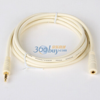 易缆（e-line）YL0011 进口高弹性PVC3.5公对3.5母高保真音频延长线 1.8米