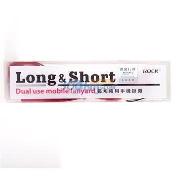 洛克（ROCK）长短两用手机挂绳通用系列（玫红色）