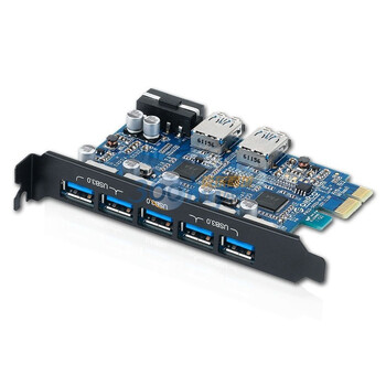 奥睿科（ORICO）PVU3-5O2U 台式机usb3.0 7口 扩展卡/集线器/hub 全固态