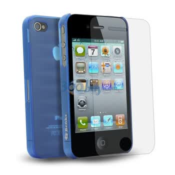 邦克仕（Benks）Magic Seaweed(凹凸)移动数码产品专用保护壳（适用于Apple iPhone 4/4S 蓝色