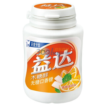 益达木糖醇无糖口香糖香橙薄荷味40粒瓶装56g
