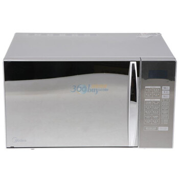 美的（Midea）EG823LA6-NS 银色 23升 平板 电脑版 微波炉（光波） 纳米内胆 烧烤功能