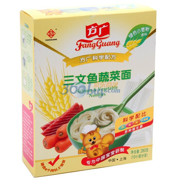 方广宝宝营养配方三文鱼蔬菜面 280克