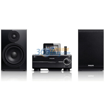飞利浦（PHILIPS）MCI730/93 DVD Streamium Wi-Fi 分体式 Hi-Fi 系统（黑色）