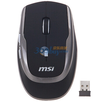 微星（msi ）M3261 蓝影 2.4G无线鼠标（黑灰）