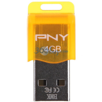 必恩威（PNY）U盘 曲线盘 4GB （黄色）