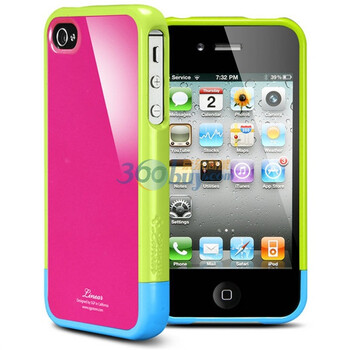 SGP case pink pops iphone4 iphone4s保护壳 玫红后壳 搭配边框 时尚绚丽