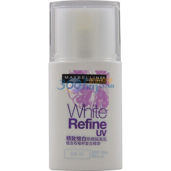Maybelline美宝莲精致细白防晒隔离乳01白色SPF30PA+++30ml