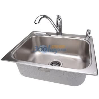摩恩（MOEN）22000R+17111+7011 厨盆套装五件套（水槽+龙头+皂液器+落水口+下水管）