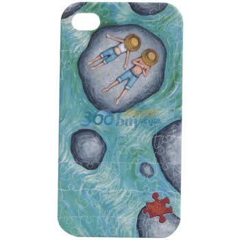 几米（Jimmy） iPhone4/iPhone4S 手绘漫画超薄彩壳（星空小憩） 几米独家签约授权 送卡通卡套