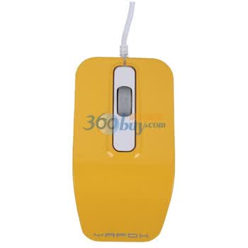 雅狐（YAFOX）S308USB 鼠标 白黄色