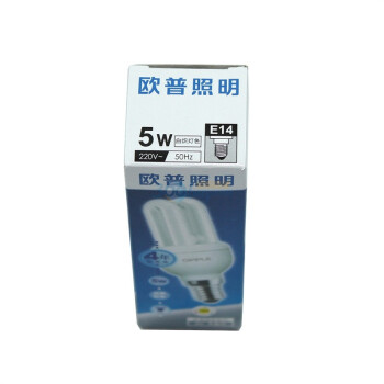 欧普照明节能灯E14细2U-Y5W（瘦身）日光色