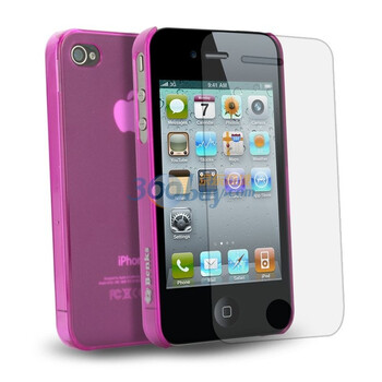 邦克仕（Benks）Magic Seaweed(磨砂)移动数码产品专用保护壳（适用于Apple iPhone 4/4S 枚红色