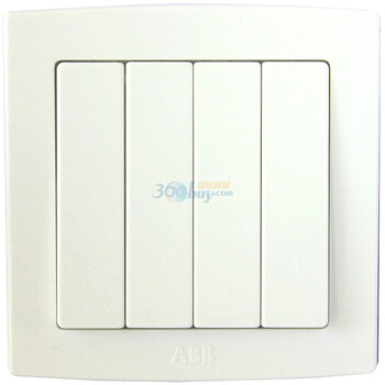 ABB 德韵 solo linear 10A四位单控开关 AL104