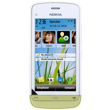 诺基亚（NOKIA）C5-03 标准版 3G手机（白青色）WCDMA/GSM 非定制机