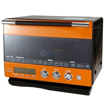 美的（Midea）AH032AX5-BON橙黄色32升平板变频智能微波炉（光波）升级纳米银内胆 烧烤功能 湿度感应