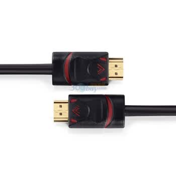 TTAF smile系列 HDMI 1.4版高清数字连接线2米 96271红黑 24K镀金接头