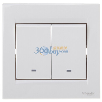 施耐德（Schneider）如意EV52/1 10A 250V 双联单控开关