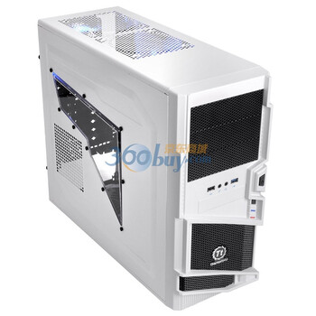 Tt（thermaltake）星际指挥官 中塔机箱（全白烤漆/电竞设计/下置电源/USB3.0）白色版