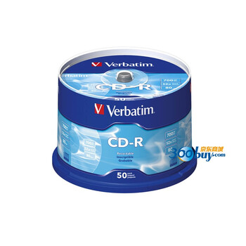 威宝（Verbatim）CD-R 52速 700M 全球包装 素色系列灵雅凤 桶装50片 刻录盘
