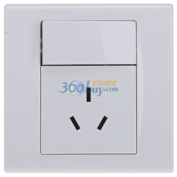 西门子（SIEMENS） 品宜系列带单控开关10A三极插座 5UB0618-3NC01 (雅白色)