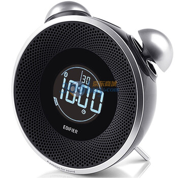 漫步者（EDIFIER） M0 BLUE 集数显闹钟、FM 收音、AUX in为一体的多功能高级配置的蓝牙版迷你音箱 黑色